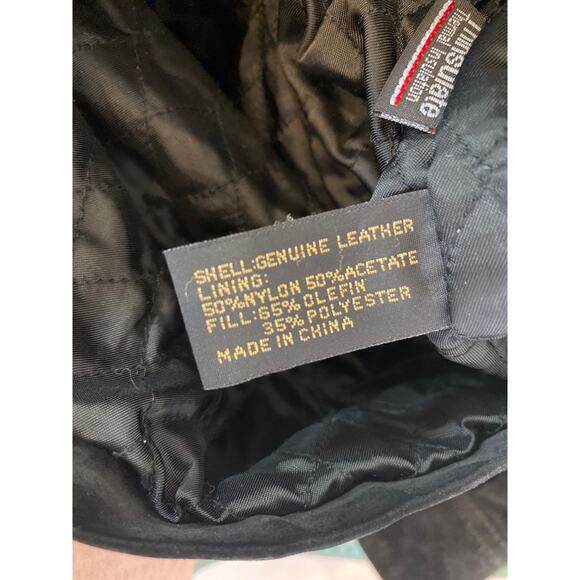 Express Black Vintage 90s Y2K Leather Suede Peplum Parka Jacket Sz XS Zipper - Picture 12 of 16